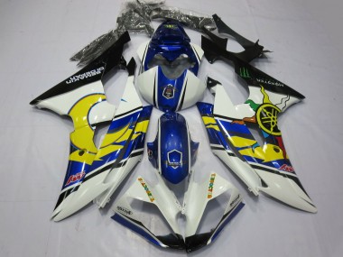 2008-2016 Yamaha R6 Motorcycle Fairings - White Blue Black Yellow Canada