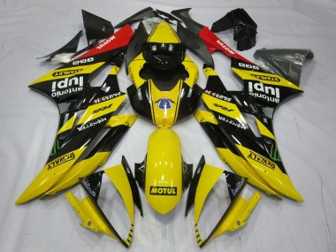 2006-2007 Yamaha R6 Motorcycle Fairings - Yellow Black Red Motul Monster Canada