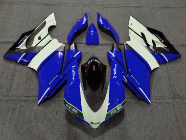 2015-2020 Ducati 959 1299 Motorcycle Fairings - Blue White Glossy Black Unibat Flex-Box OEM Style Canada
