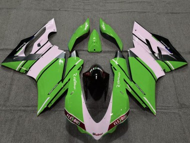 2015-2020 Ducati 959 1299 Motorcycle Fairings - White Green Glossy Black Unibat Flex-Box OEM Style Canada