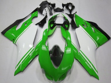 2011-2014 Ducati 1199 Motorcycle Fairings - Glossy Green White Black Canada