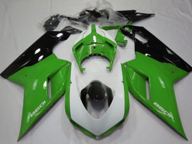 2007-2014 Ducati 1098 Motorcycle Fairings - Green Black White Canada