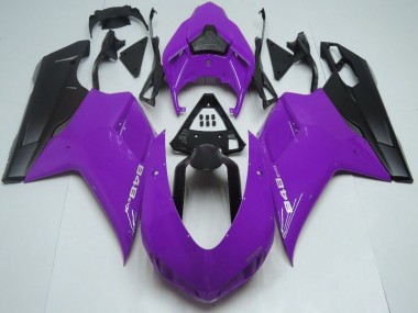 2007-2014 Ducati 848 Motorcycle Fairings - Purple Matte Black Canada