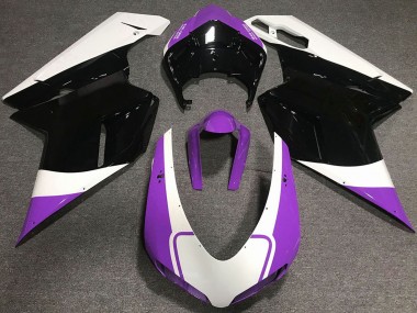 2007-2014 Ducati 848 1098 1198 Motorcycle Fairings - White Purple Glossy Black Canada