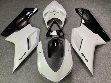 2007-2014 Ducati 848 Motorcycle Fairings - Pearl White Glossy Black Canada