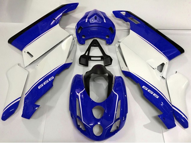 2003-2004 Ducati 999 Motorcycle Fairings - White Blue Black Canada