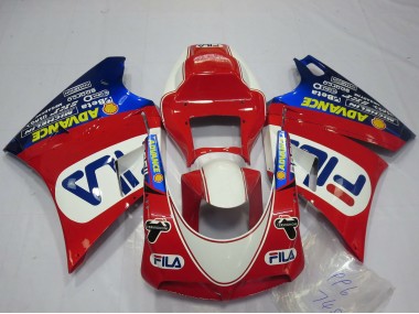1993-2005 Ducati 748 916 996 998 Motorcycle Fairings - White Red Blue Fila Canada