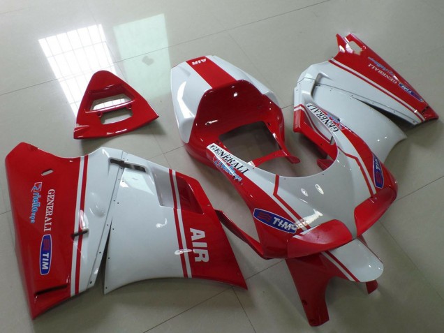 1993-2005 Ducati 748 916 996 998 Motorcycle Fairings - White Red Air Generali Tim Canada
