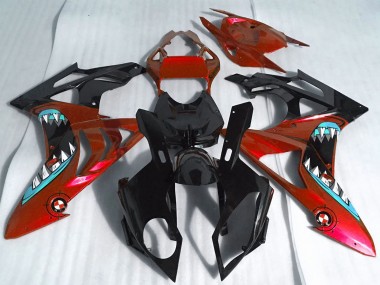 2017-2018 BMW S1000RR Motorcycle Fairings - Red Glossy Black Shark Canada