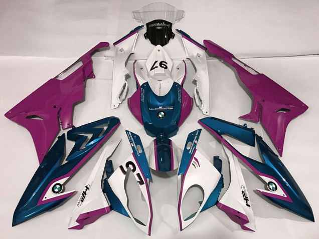 2009-2014 BMW S1000RR Motorcycle Fairings - White Purple Blue Canada