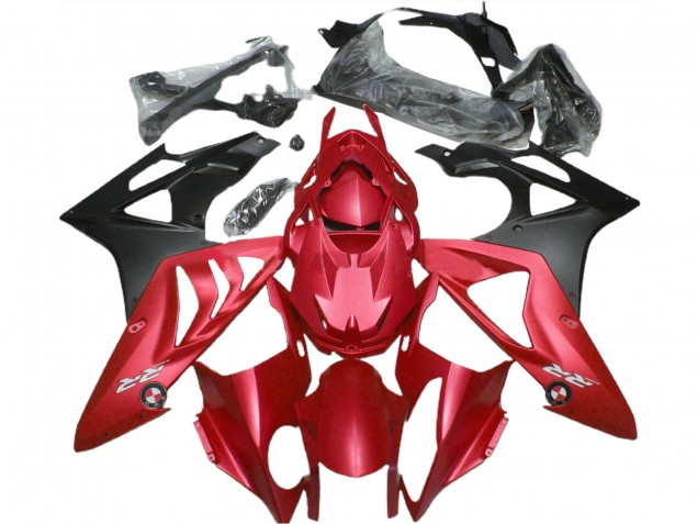 2009-2014 BMW S1000RR Motorcycle Fairing - Red Matte Black Canada