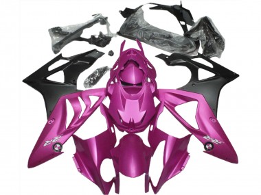 2009-2014 BMW S1000RR Motorcycle Fairings - Hot Pink Matte Black Canada