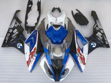2015-2016 BMW S1000RR Motorcycle Fairings - White Blue Matte Black OEM Style Canada