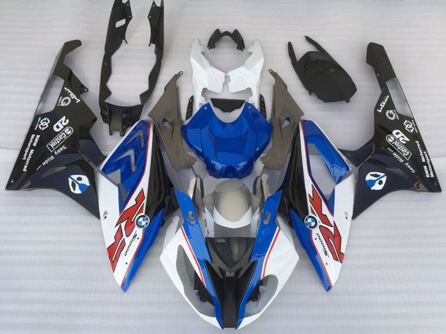 2015-2016 BMW S1000RR Motorcycle Fairings - White Blue Matte Black OEM Style Canada