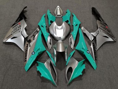 2009-2014 BMW S1000RR Motorcycle Fairings - Silver Green Teal Black Canada