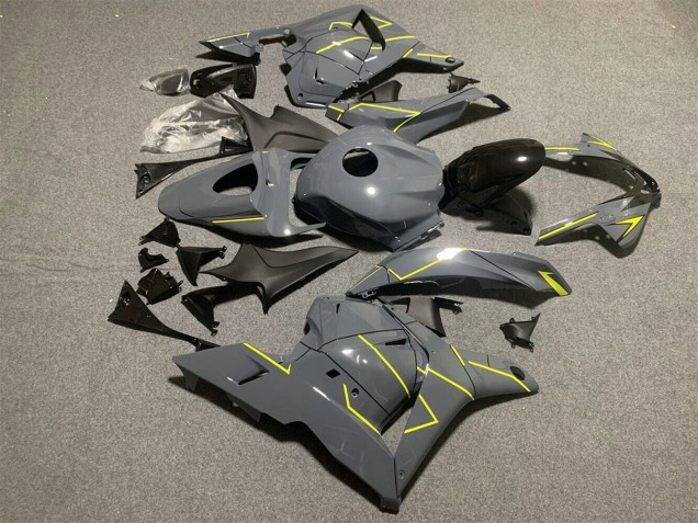 2009-2012 Honda CBR600RR Motorcycle Fairings - Dark Nardo Grey Yellow Canada