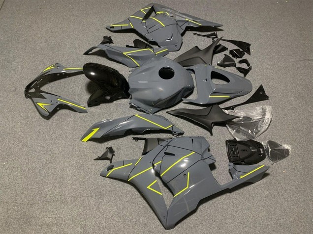 2009-2012 Honda CBR600RR Motorcycle Fairings - Dark Nardo Grey Yellow Canada