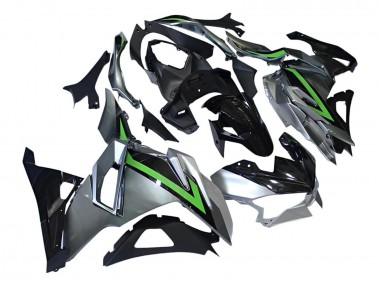 2024-2025 Kawasaki Ninja 500 EX500R Motorcycle Fairings - Grey Green Black Canada