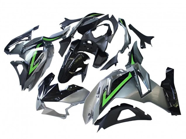 2024-2025 Kawasaki Ninja 500 EX500R Motorcycle Fairings - Grey Green Black Canada