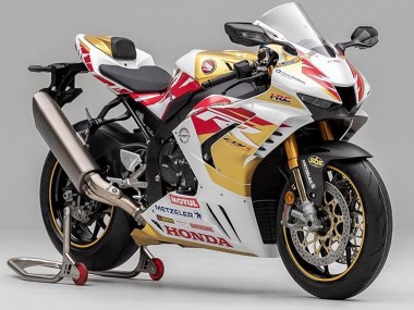 2020-2023 Honda CBR1000RR-R Motorcycle Fairing - White Red Gold Motul Canada