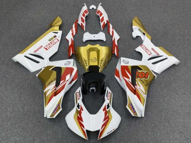2020-2023 Honda CBR1000RR-R Motorcycle Fairings - White Red Gold Motul Canada