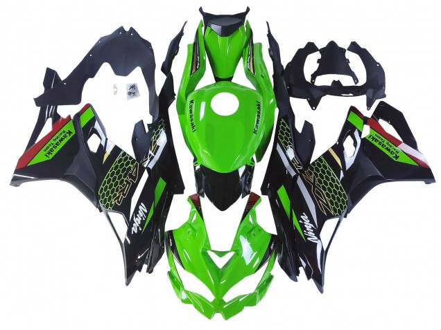 2019-2025 Kawasaki ZX25R ZX-25R Motorcycle Fairings - Green Black Red Honeycomb Canada