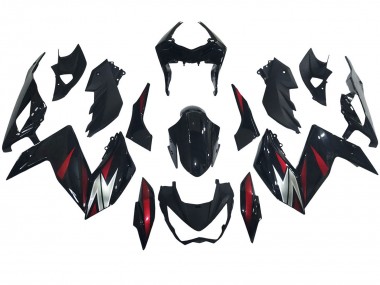 2015-2016 Kawasaki Z250/Z300 Motorcycle Fairings - Glossy Black Red Silver Canada