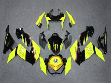 2015-2016 Kawasaki Z250/Z300 Motorcycle Fairings - Yellow Glossy Black Monster Canada