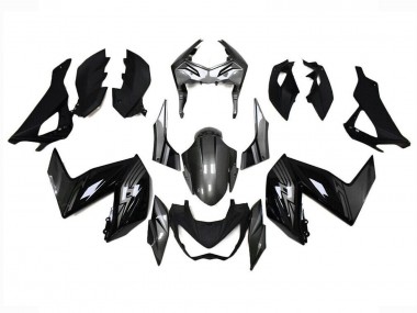 2015-2016 Kawasaki Z250/Z300 Motorcycle Fairings - Glossy Black Grey Canada