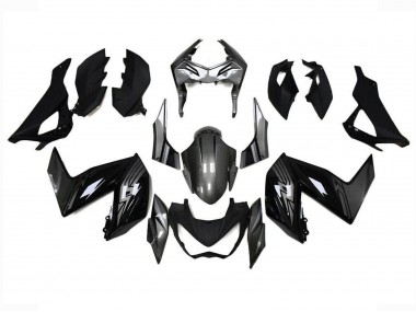 2015-2016 Kawasaki Z250/Z300 Motorcycle Fairings - Glossy Black Grey Canada