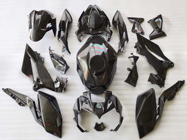 2018-2024 Kawasaki Z400 Motorcycle Fairings - Black Carbon Fiber Canada