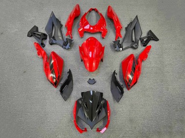 2018-2024 Kawasaki Z400 Motorcycle Fairings - Red Matte Black Canada