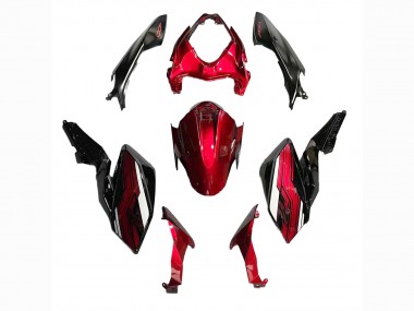 2018-2024 Kawasaki Z400 Motorcycle Fairings - Candy Red Glossy Black Canada