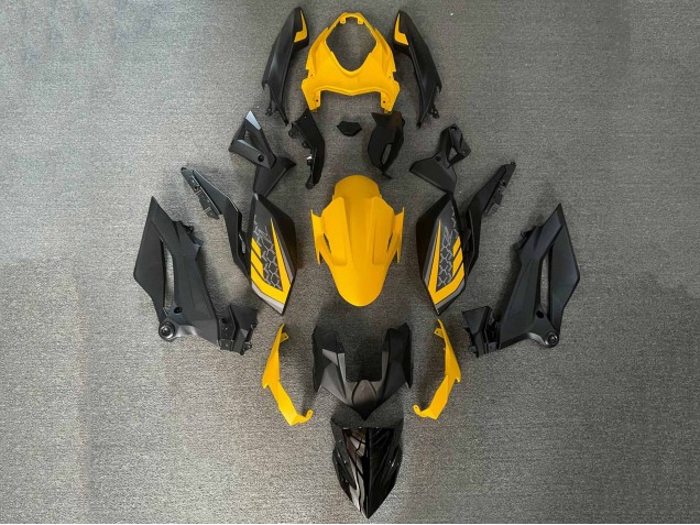 2018-2024 Kawasaki Z400 Motorcycle Fairings - Yellow Black Canada
