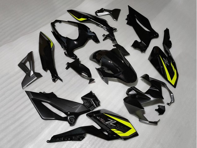 2018-2024 Kawasaki Z400 Motorcycle Fairings - Black Yellow Canada
