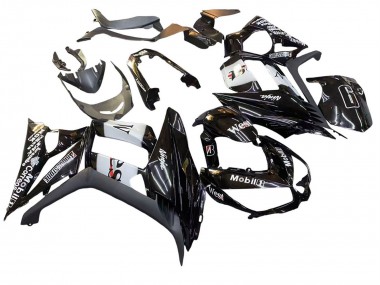2010-2016 Kawasaki Z1000SX Motorcycle Fairings - Glossy Black Gold White Mobil West Canada