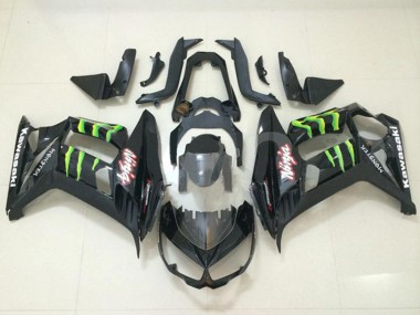 2010-2016 Kawasaki Z1000SX Motorcycle Fairings - Glossy Black Green Monster Canada