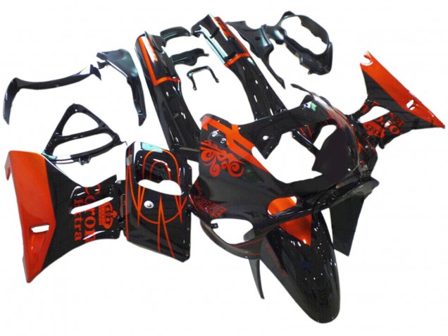 1998-2003 Kawasaki ZZR600 Motorcycle Fairings - Glossy Black Red Corona Extra Canada