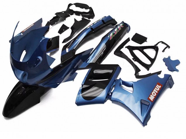 1993-2007 Kawasaki ZZR400 Motorcycle Fairings - Blue Black Red Motul Canada