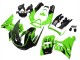 1993-2007 Kawasaki ZZR400 Motorcycle Fairings - Green Glossy Black Flame Canada