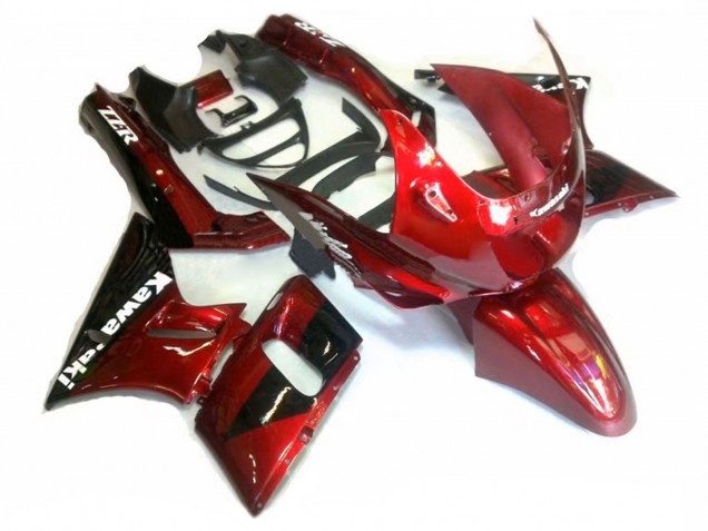 1998-2003 Kawasaki ZZR600 Motorcycle Fairings - Red Glossy Black Canada