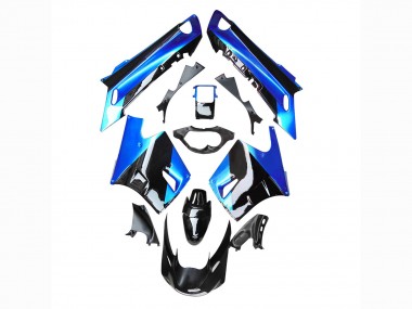1990-1992 Kawasaki ZZR1100 Motorcycle Fairing - Blue Glossy Black Canada