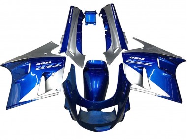 1990-1992 Kawasaki ZZR1100 Motorcycle Fairings - Blue White Grey Canada