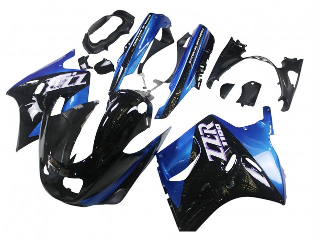1990-1992 Kawasaki ZZR1100 Motorcycle Fairings - Blue Glossy Black Canada