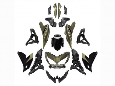 2022-2025 Kawasaki Versys 650 Motorcycle Fairings - Dark Green Black Canada
