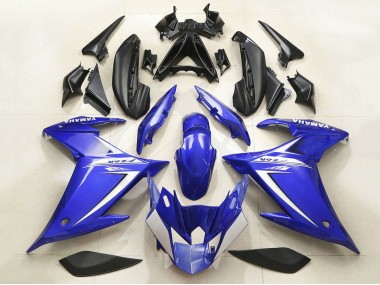2009-2015 Yamaha FZ6R Motorcycle Fairing - Blue White Canada