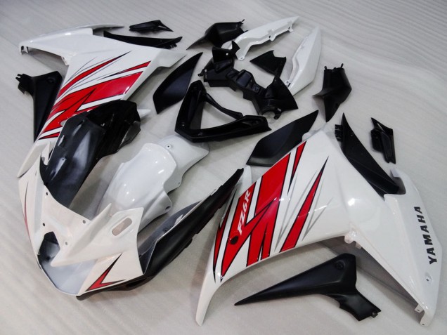 2009-2015 Yamaha FZ6R Motorcycle Fairings - White Red Black Canada