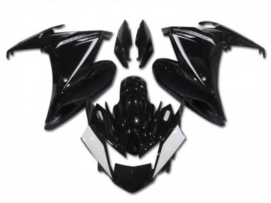 2009-2015 Yamaha FZ6R Motorcycle Fairings - Glossy Black White Canada