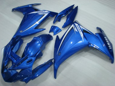 2009-2015 Yamaha FZ6R Motorcycle Fairings - Blue White Canada