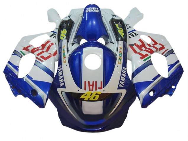 1996-2007 Yamaha YZF600R Thundercat Motorcycle Fairings - White Blue Red Fiat 46 Canada